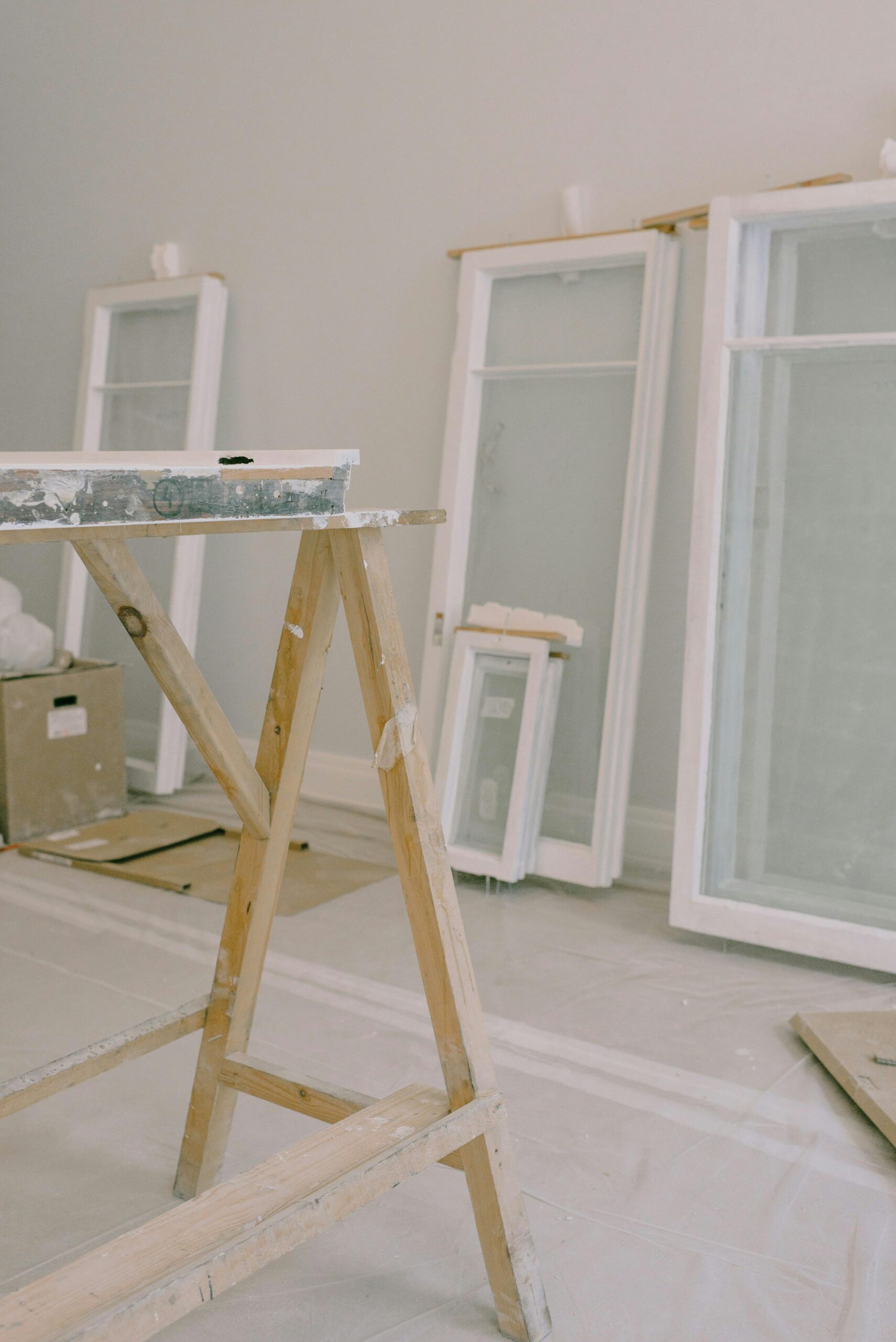 Infissi in fase di realizzazione